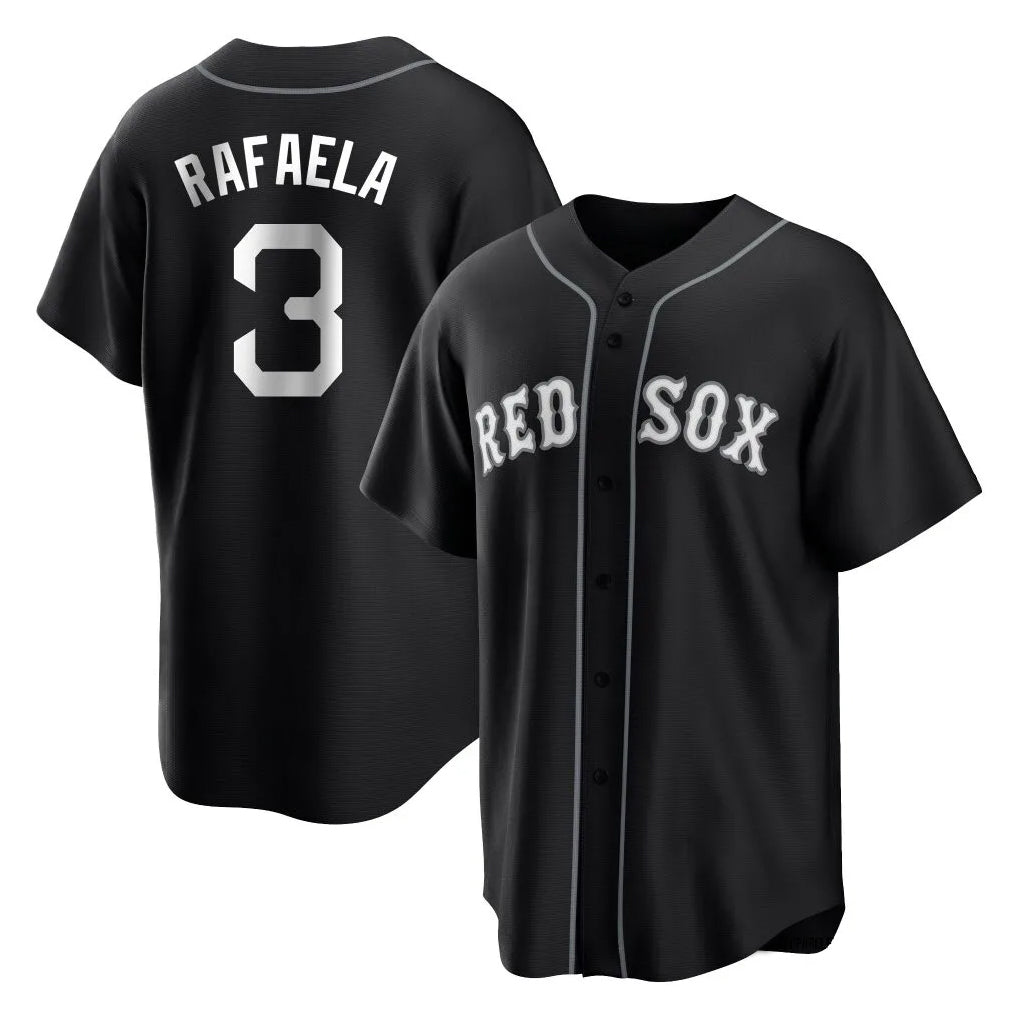 B.Red Sox #3 Ceddanne Rafaela Player Black Home Game Edoa Stitched Jerseys