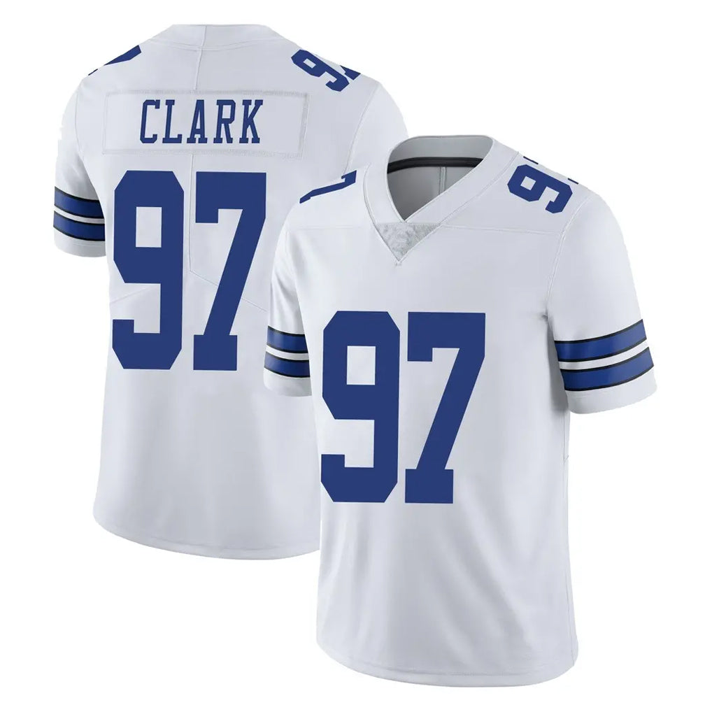 D.Cowboys #97 Kenny Clark Player White Vapor Untouchable Limited Home Game Edoa Stitched Jerseys