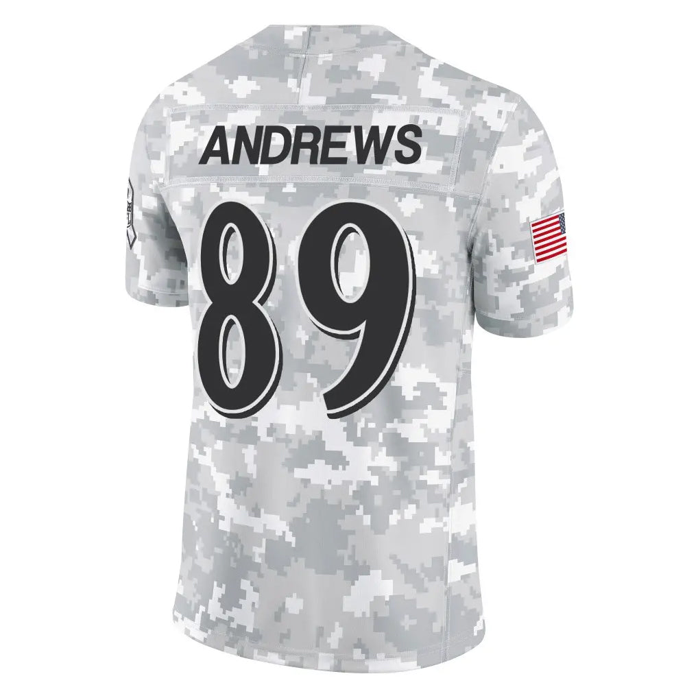 B.Ravens #89 Mark Andrews Player Arctic Camo Salute to Service Limited Edoa Stitched Jerseys