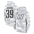 W.Commanders #39 Jeremy Reaves Player Arctic Camo Limited Salute to Service Pullover Hoodies Game Edoa Stitched Jerseys