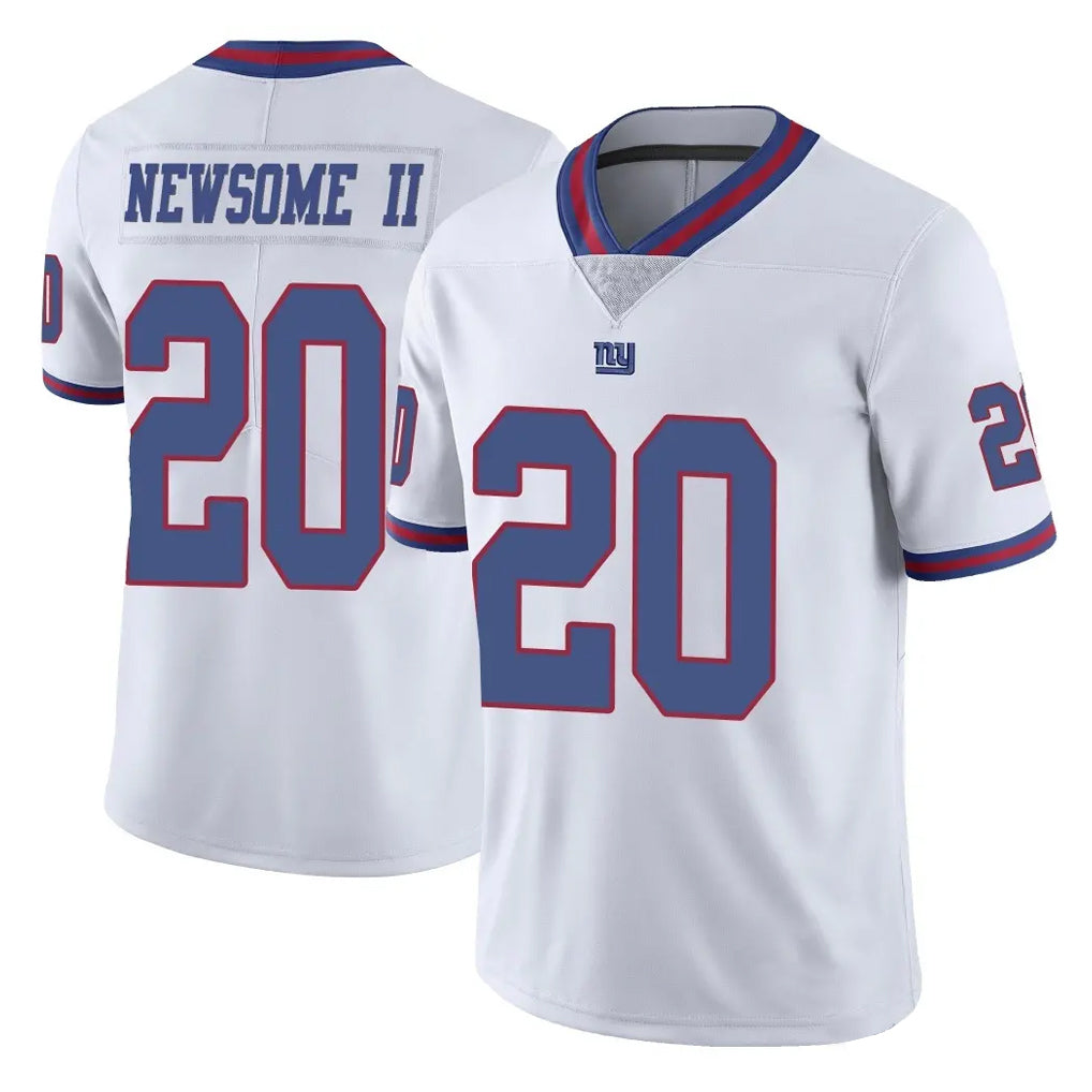 NY.Giants #20 Greg Newsome II Player White Color Rush Home Game Edoa Stitched Jerseys