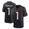 A.Falcons #1 Tua Tagovailoa Player Black Home Game Edoa Stitched Jerseys