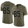 A.Cardinals #85 Trey McBride Player Olive Salute to Service Limited Edoa Stitched Jerseys