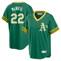 Athletics #22 Jeff McNeil Player Kelly Green Cooperstown Collection T-shirt Game Edoa Stitched Jerseys