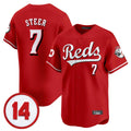 C.Reds #7 Spencer Steer Player Red Vapor Premier Limited Home Edoa Stitched Jerseys