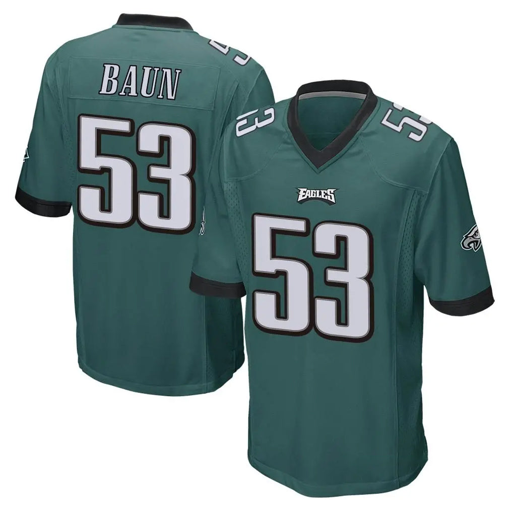 P.Eagles #53 Zack Baun Player Team Color Green Home Game Edoa Stitched Jerseys