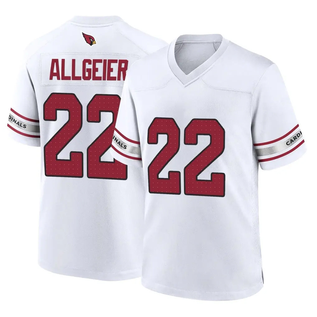 A.Cardinals #22 Tyler Allgeier Player White Home Game Edoa Stitched Jerseys
