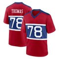 NY.Giants #78 Andrew Thomas Player Red Century Home Game Edoa Stitched Jerseys