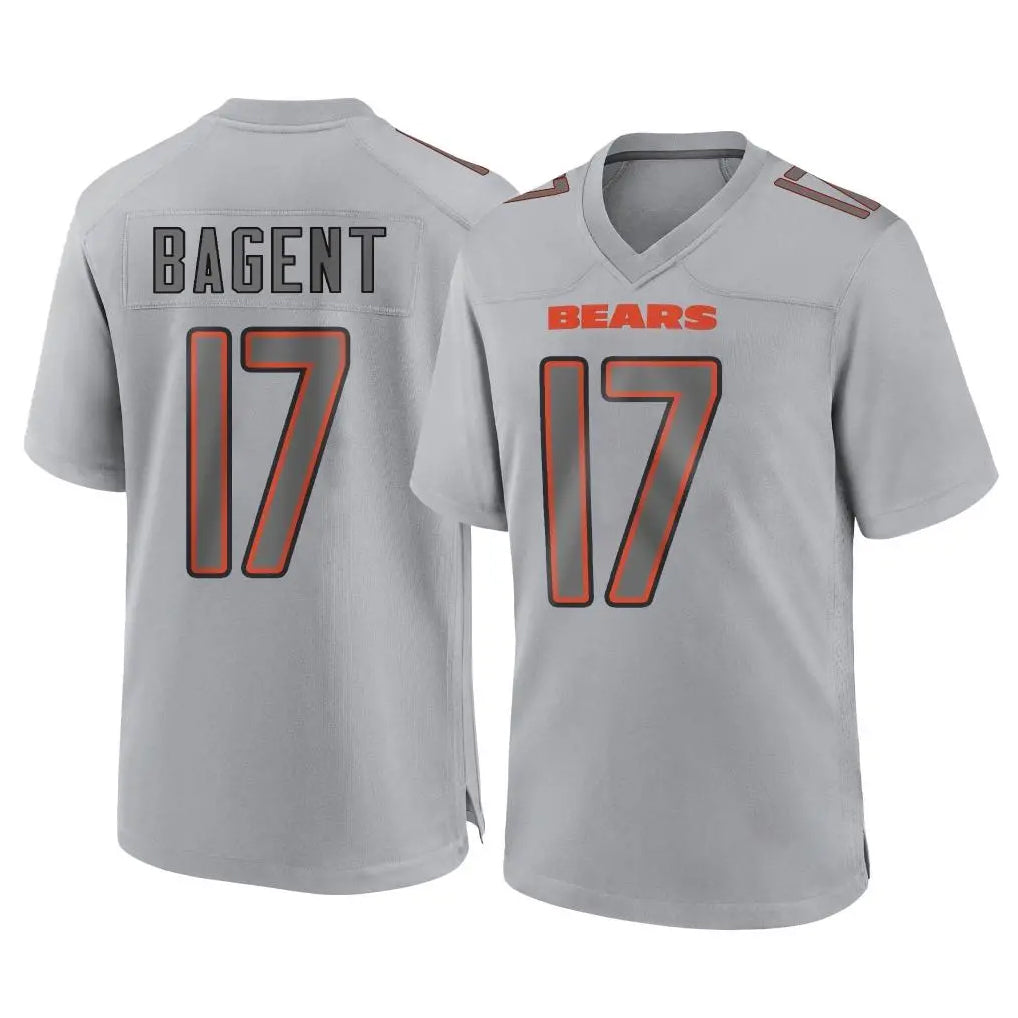 C.Bears #17 Tyson Bagent Player Gray Atmosphere Fashion Game Edoa Stitched Jerseys