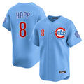 C.Cubs #8 Ian Happ Player Light Blue Limited Home Edoa Stitched Jerseys