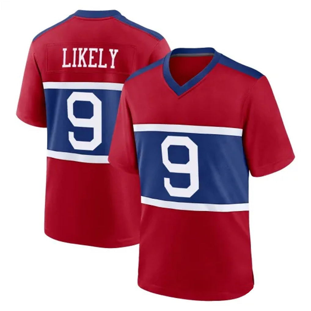 NY.Giants #9 Lsaiah Likely Player Red Century Home Game Edoa Stitched Jerseys
