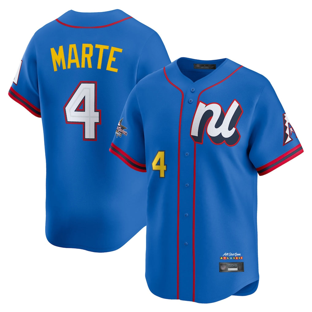 A.Diamondbacks #4 Ketel Marte Player Blue National League All-Star Edition Limited Home Game Edoa Stitched Jerseys