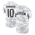 C.Bears #10 Luther Burden III Player Arctic Camo Salute to Service Performance T-Shirt Limited Edoa Stitched Jerseys