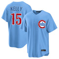 C.Cubs #15 Carson Kelly Player Light Blue Home Game Edoa Stitched Jerseys