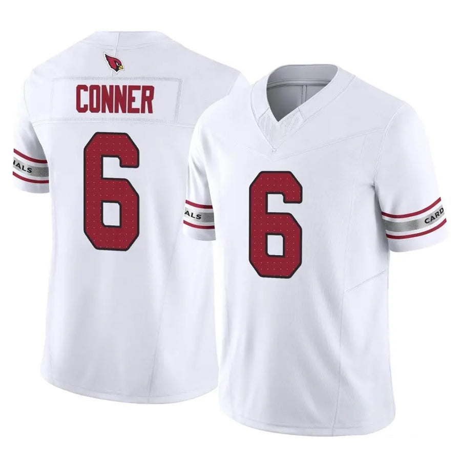 A.Cardinals #6 James Conner Player White Vapor F.U.S.E. Limited Home Game Edoa Stitched Jerseys