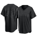 B.Red Sox #49 Tim Wakefield Player Black T-shirt Home Game Edoa Stitched Jerseys