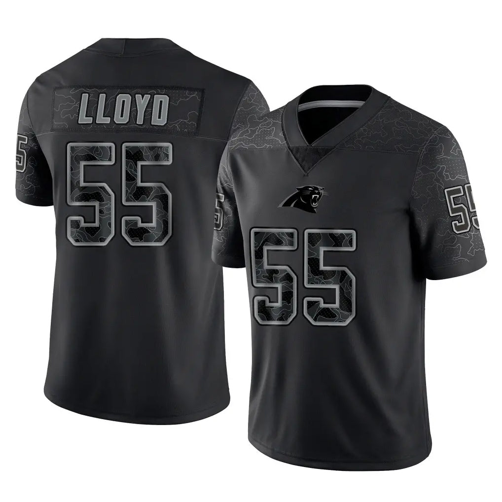 C.Panthers #55 Devin Lloyd Player Black Limited Reflective Game Edoa Stitched Jerseys