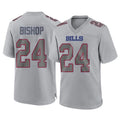 B.Bills #24 Cole Bishop Player Gray Fashion Home Game Edoa Stitched Jerseys