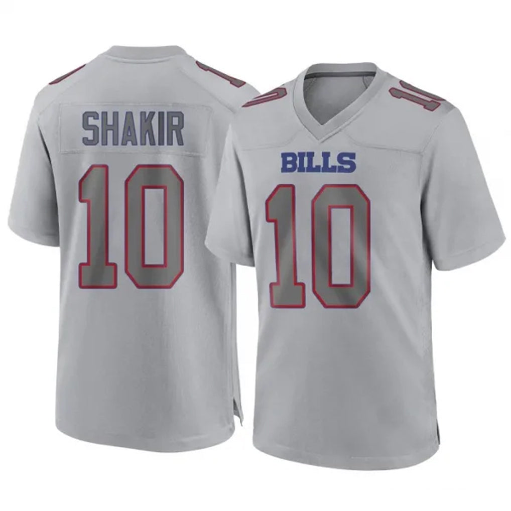B.Bills #10 Khalil Shakir Player Gray Fashion Home Game Edoa Stitched Jerseys