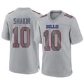 B.Bills #10 Khalil Shakir Player Gray Fashion Home Game Edoa Stitched Jerseys