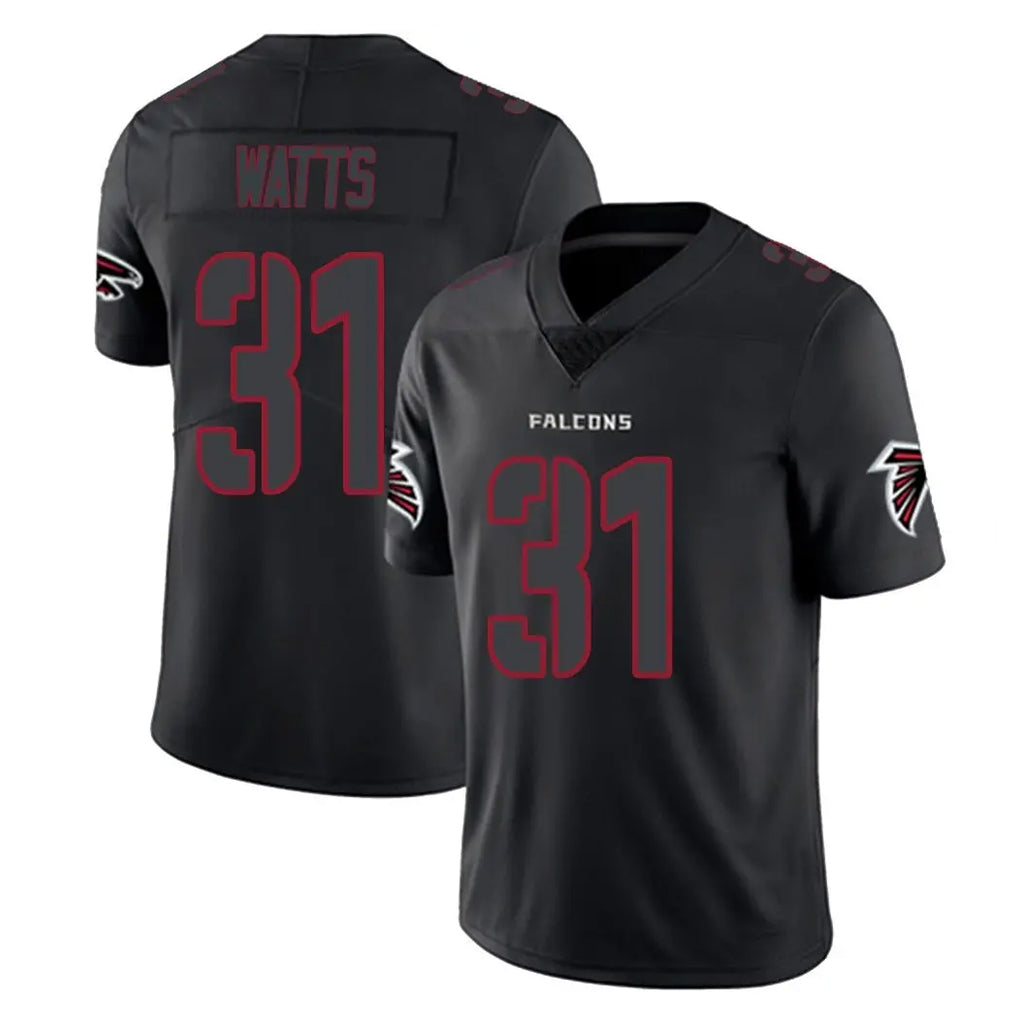 A.Falcons #31 Xavier Watts Player Black Impact Limited Game Edoa Stitched Jerseys