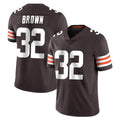 C.Browns #32 Jim Brown Player Brown Color Vapor Untouchable Limited Home Game Edoa Stitched Jerseys