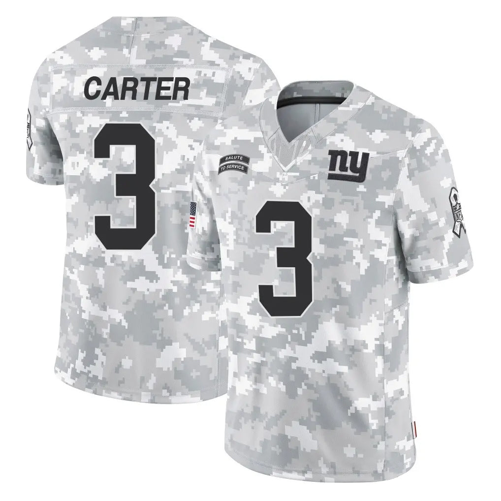 NY.Giants #3 Abdul Carter Player Arctic Camo Salute To Service Limited Game Edoa Stitched Jerseys