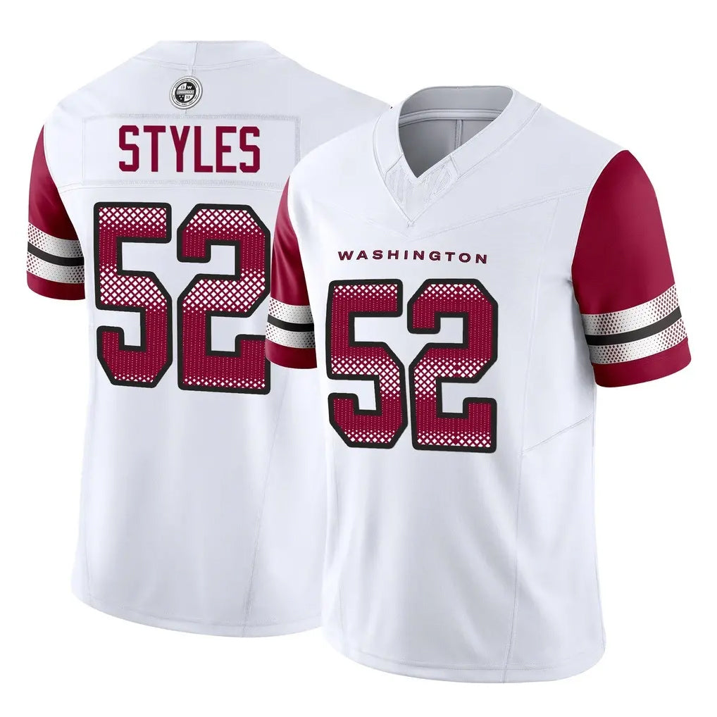 W.Commanders #52 Sonny Styles Player White Vapor F.U.S.E. Limited Home Game Edoa Stitched Jerseys