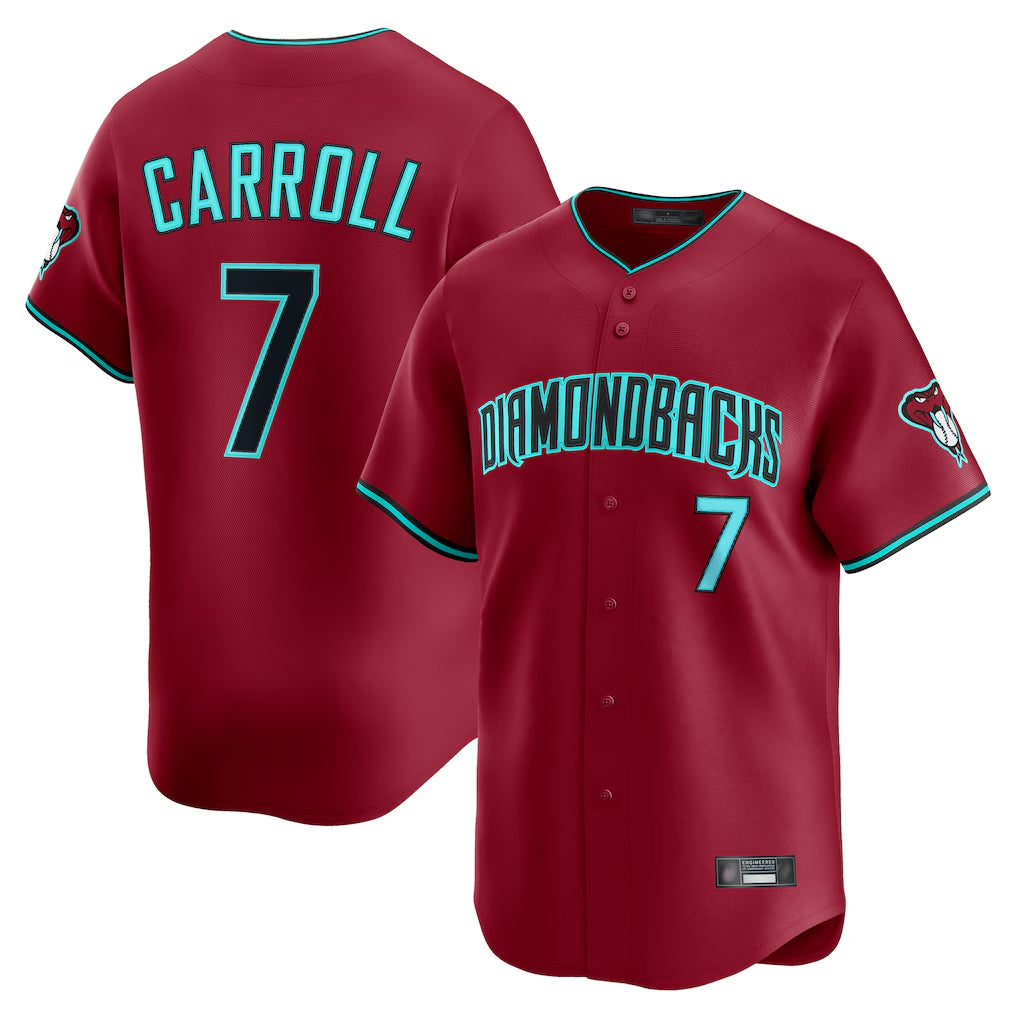 A.Diamondbacks #7 Corbin Carroll Player Red Limited Home Game Edoa Stitched Jerseys