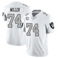 LV.Raiders #74 Kolton Miller Player White Vapor Limited Home Game Edoa Stitched Jerseys