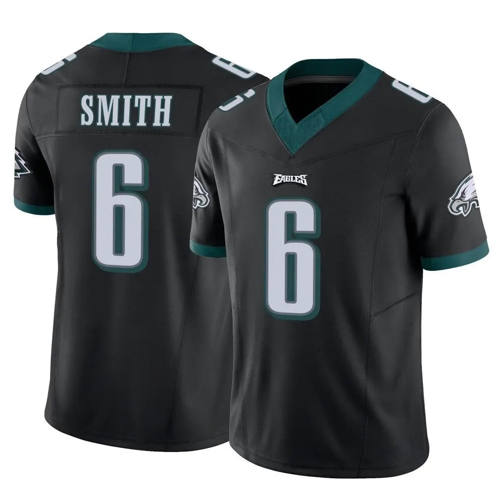 P.Eagles #6 DeVonta Smith Player Black Limited Vapor F.U.S.E. Home Game Edoa Stitched Jerseys