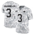 C.Panthers #3 Princely Umanmielen Player Arctic Camo Salute to Service Limited Game Edoa Stitched Jerseys