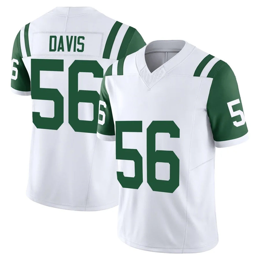 NY.Jets #56 Demario Davis Player White Limited Classic Vapor F.U.S.E. Home Game Edoa Stitched Jerseys