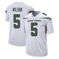 NY.Jets #5 Garrett Wilson Player White Spotlight Home Game Edoa Stitched Jerseys