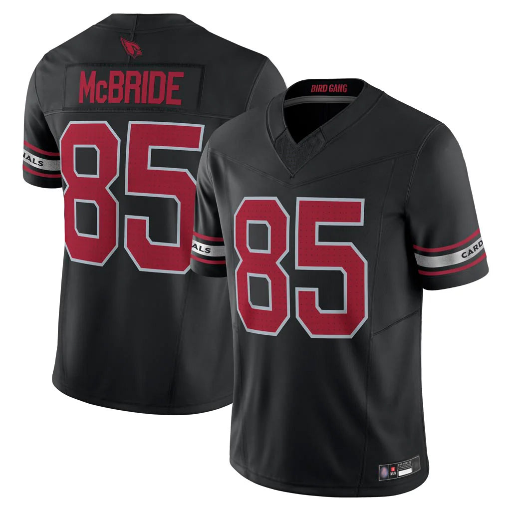 A.Cardinals #85 Trey McBride Player Black Vapor F.U.S.E. Limited Home Game Edoa Stitched Jerseys