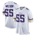M.Vikings #55 Eric Wilson Player White Home Game Edoa Stitched Jerseys