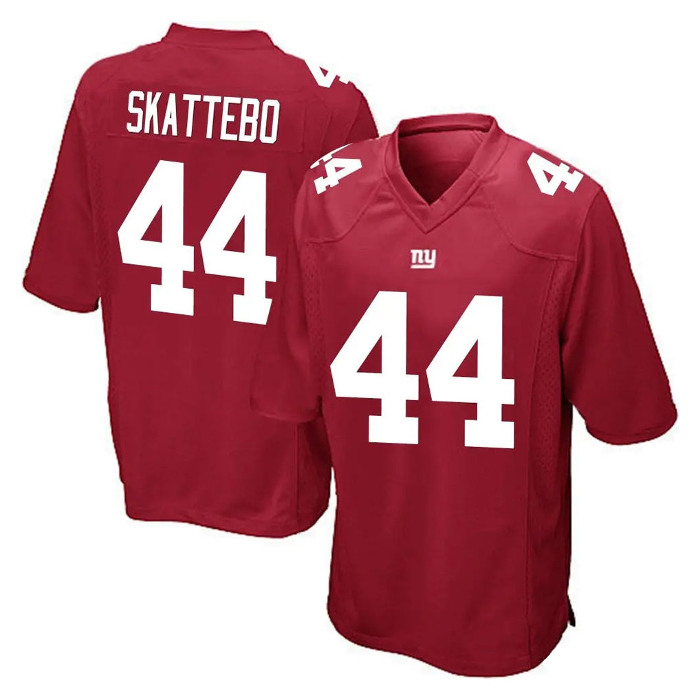 NY.Giants #44 Cam Skattebo Player Red Home Game Edoa Stitched Jerseys