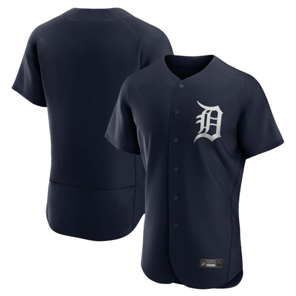 D.Tigers ## Tigers Blank Player Navy Home Limited Elite Edoa Stitched Jerseys