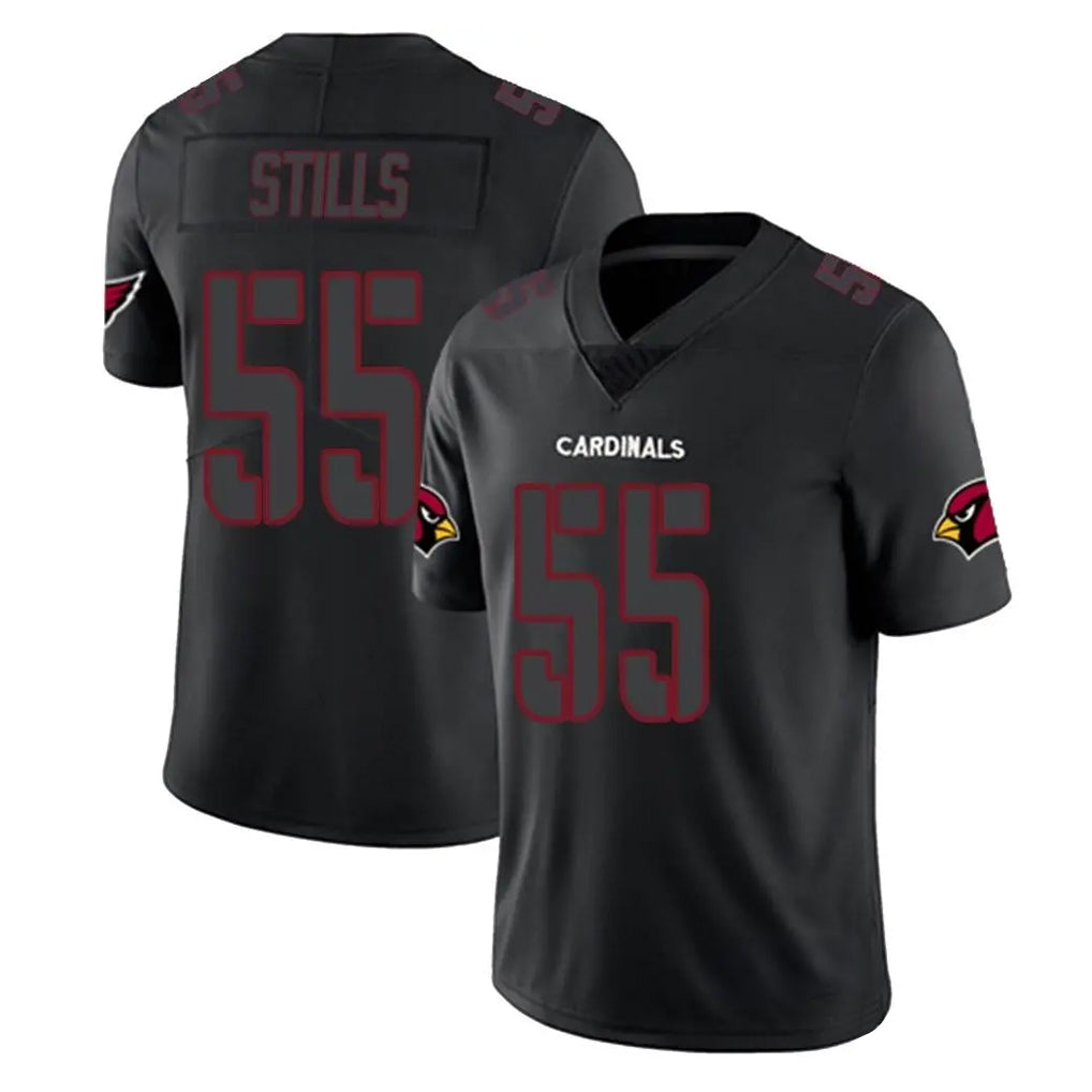 A.Cardinals #55 Dante Stills Player Black Impact Limited Home Game Edoa Stitched Jerseys