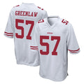 SF.49ers #57 Dre Greenlaw Player White Home Game Edoa Stitched Jerseys
