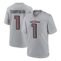A.Falcons #1 Tua Tagovailoa Player Gray Fashion Home Game Edoa Stitched Jerseys