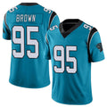 C.Panthers #95 Derrick Brown Player Blue Vapor Untouchable Limited Game Edoa Stitched Jerseys