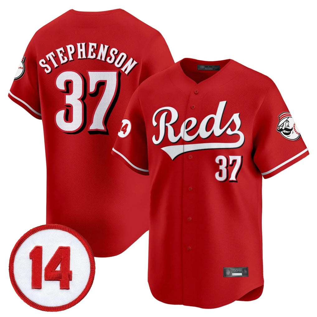 C.Reds #37 Tyler Stephenson Player Red Vapor Premier Limited Home Edoa Stitched Jerseys