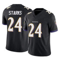 B.Ravens #24 Malaki Starks Player Black Vapor F.U.S.E. Limited Edoa Stitched Jerseys
