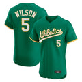 Athletics #5 Jacob Wilson Player Kelly Green Limited Elite Home Game Edoa Stitched Jerseys