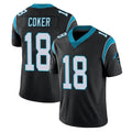 C.Panthers #18 Jalen Coker Player Black Vapor Untouchable Limited Game Edoa Stitched Jerseys