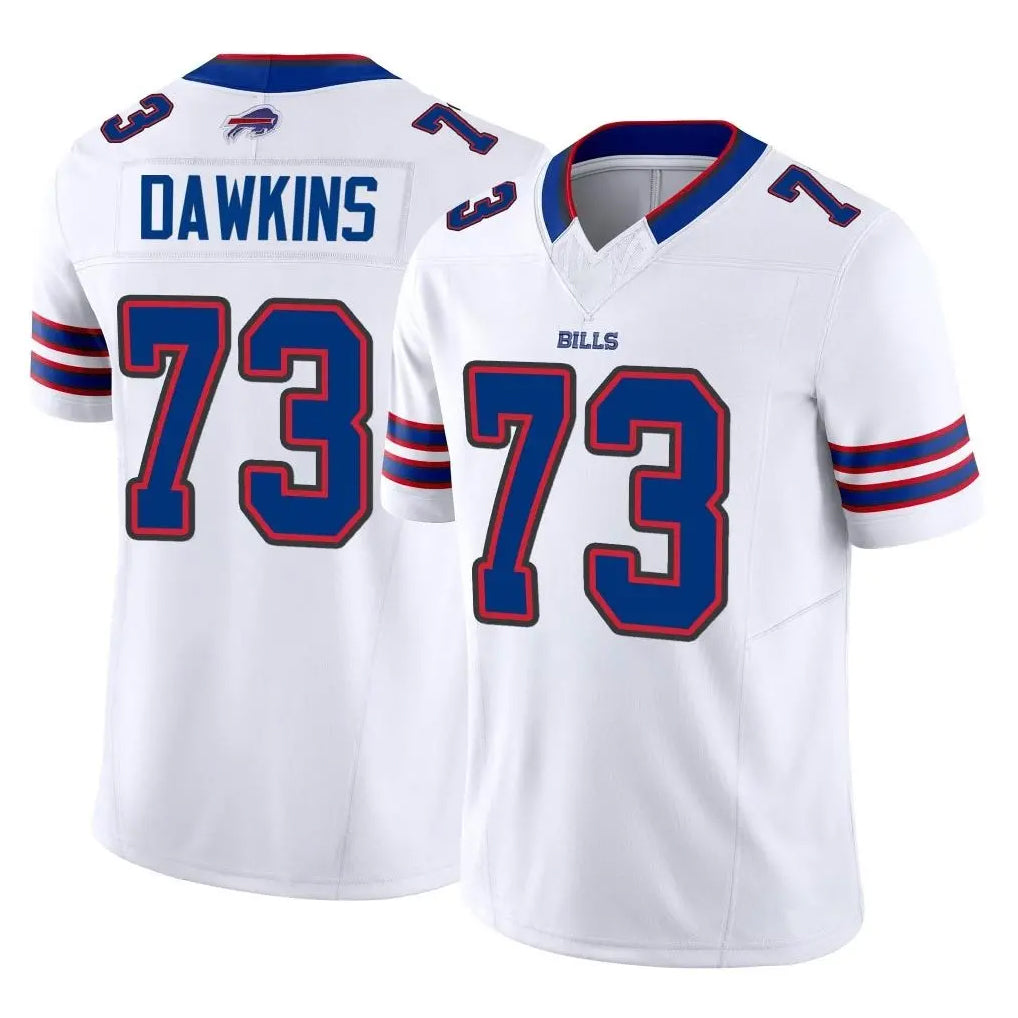 B.Bills #73 Dion Dawkins Player White Vapor F.U.S.E. Limited Home Game Edoa Stitched Jerseys