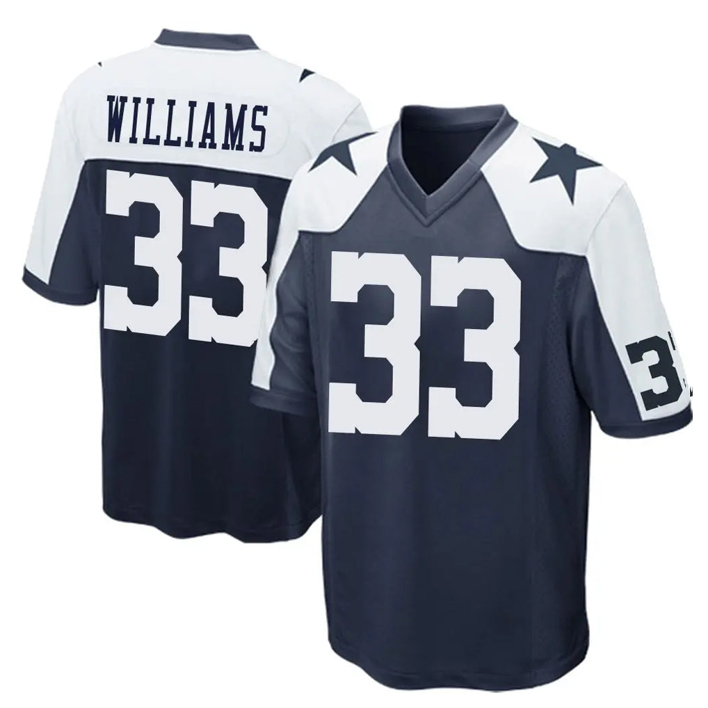 D.Cowboys #33 Javonte Williams Player Navy-White Alternate Home Game Edoa Stitched Jerseys