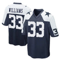 D.Cowboys #33 Javonte Williams Player Navy-White Alternate Home Game Edoa Stitched Jerseys