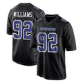 D.Cowboys #92 Quinnen Williams Player Carbon Black Fashion Home Game Edoa Stitched Jerseys